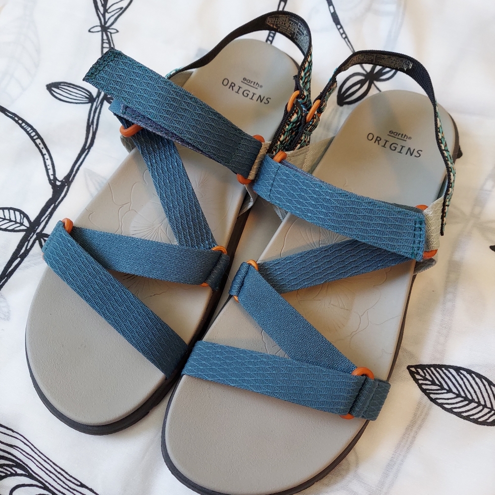 Earth Origins Veda Sandals Bright Blue